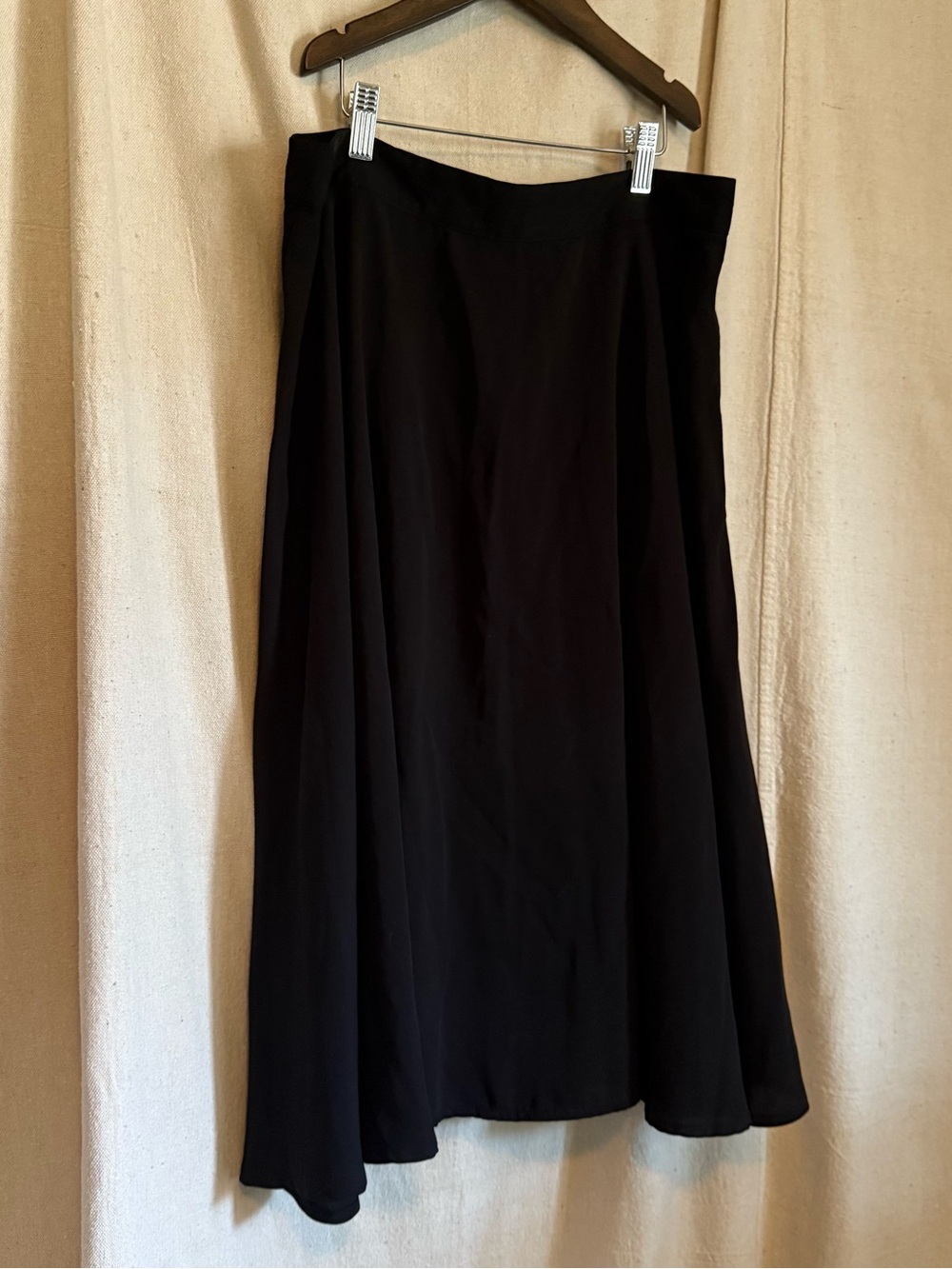 Black A-Line Maxi Skirt